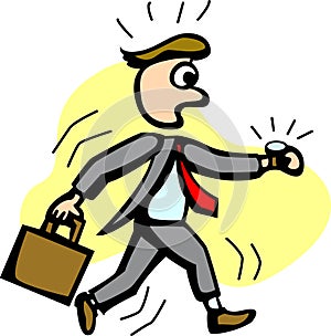 business man in a hurry vector illustration