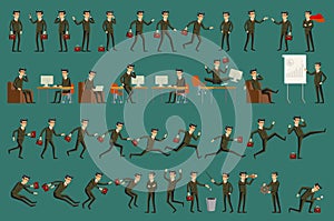 Business man isolated vector set male peple