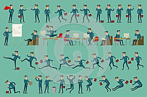 Business man isolated vector set male peple