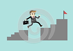 Business Man Jump vector design