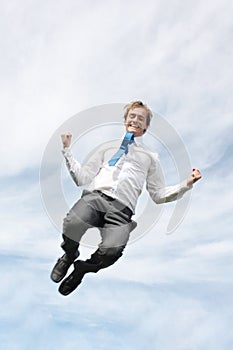 Business man jumping