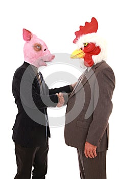 Business man with mask