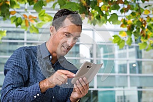 Business man with mobile phone