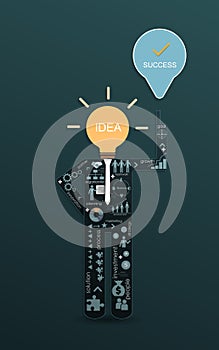 Business man planning business