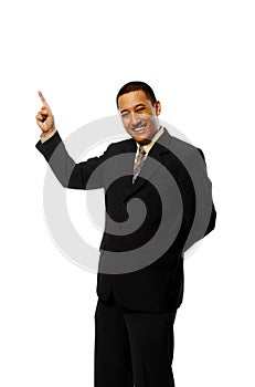 Business Man Pointing Something
