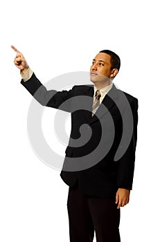Business Man Pointing Something