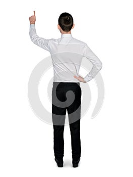 Business man pointing something