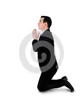 Business man pray position