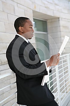 Business Man Reading