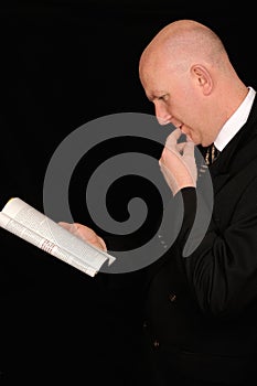 Business man reading