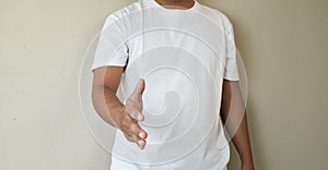 Business man ready to shake hands, handshake concepts