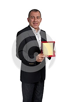 Business Man reward plate photo