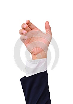 Business man's hand to hold various objects
