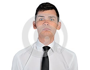 Business man sad face
