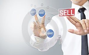 Business man select sell asset photo