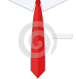 Business man shirt with red tie