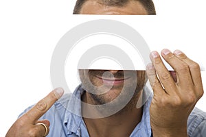 Business Man with Sign