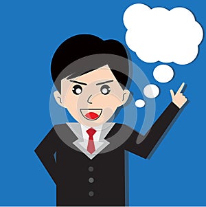 Business man speech bubbles