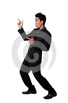 Business man Stance pointing isolated