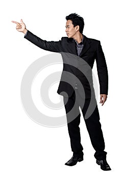 Business man Stance pointing isolated