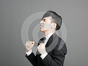 Business man stressed and angry