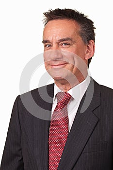 Business Man in Suit with Cheeky Grin photo