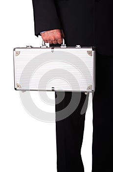 Business man with suitcase photo