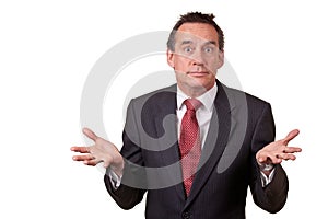 Business Man with Surprised Expression