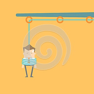 Business man take risk