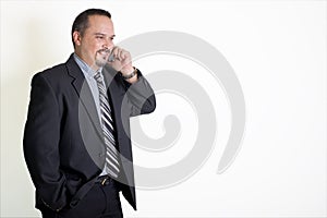 Business Man Talking On A Cell Phone