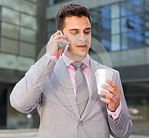 Business man talking on phone