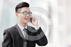 Business man talking on smart phone