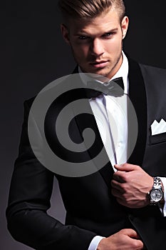 Business man in tuxedo cutout picture