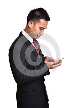 Business man use mobile phone