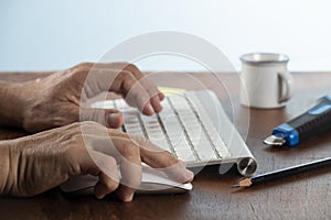 Business man using computer