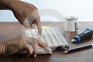 Business man using computer