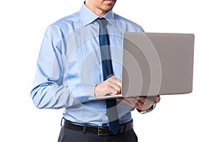 Business man using laptop