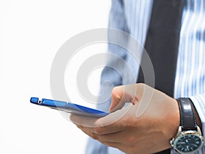 Business man using a smartphone