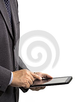 Business man using a tablet, pda, ipad