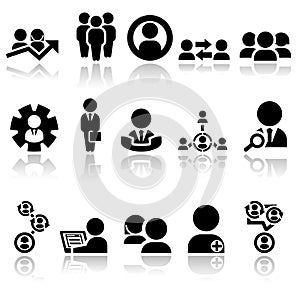 Business man vector icons set EPS 10