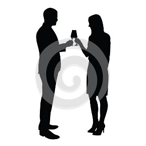 Business man and woman celebrating