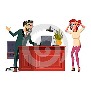 Business man woman conflict vector
