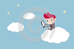 Man working on cloud