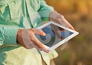 Business man working with a digital tablet