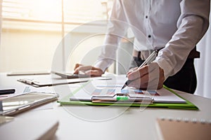 Business man working with documents in the office