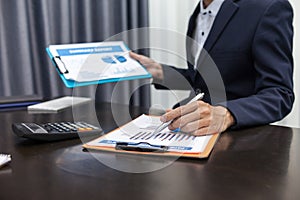 Business man working with documents in the office