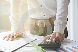 Business man working in his home office