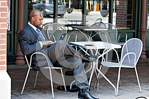 Business Man Working on His Laptop