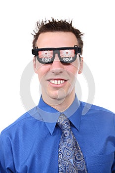 Business Man with X-Ray Glasses photo