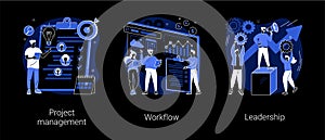 Business management abstract concept vector illustrations.